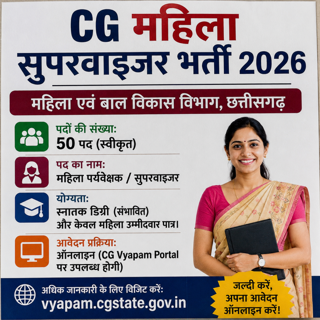CG Mahila Supervisor Vacancy 2026