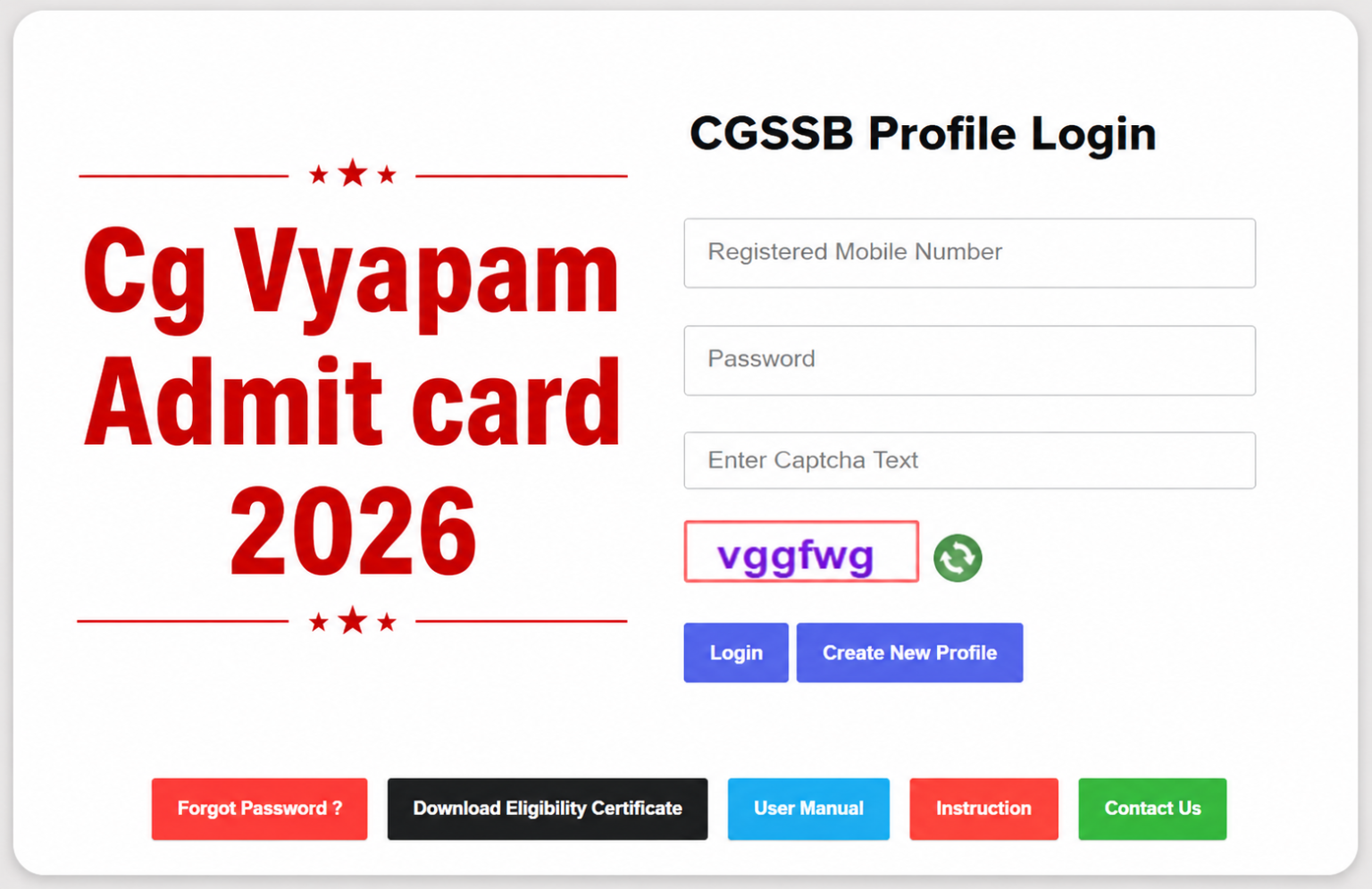 CG Vyapam Assistant Teacher Admit Card 2026: Release Date & Exam Schedule